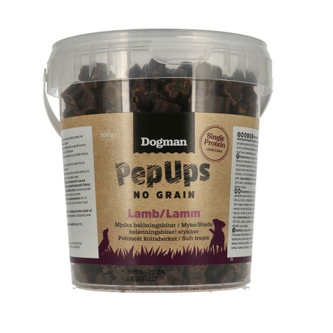 Hovedbilde Dogman Pep Ups No Grain lam 500g (abonnement)