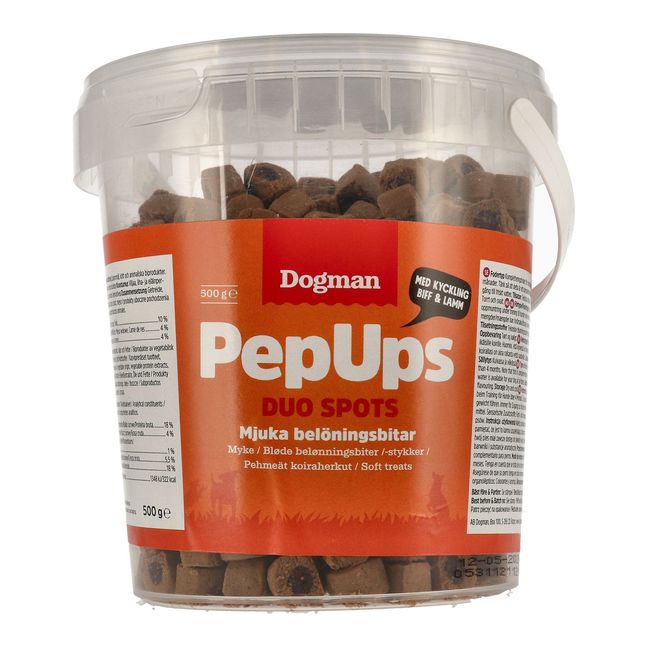 Hovedbilde Dogman PepUps duo spots 3 smaker 500g (abonnement)