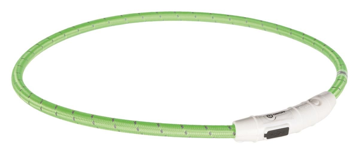 Lysende Halsbånd Grønn M/USB Lader M/L 45cm