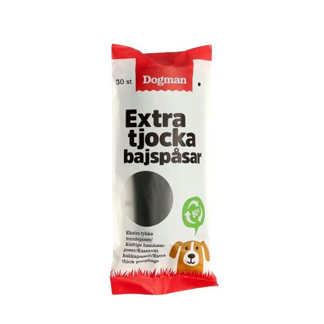 Hovedbilde Dogman Hundeposer ekstra tykke 30p Svart