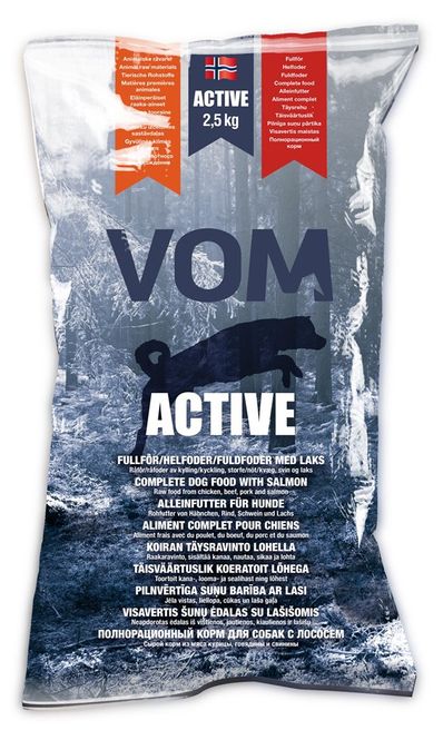 Hovedbilde VOM ACTIVE fullfôr kjøttboller med laks pose 2,5 kg (abonnement)